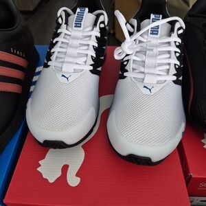 Puma White and Black Athletic Shoes